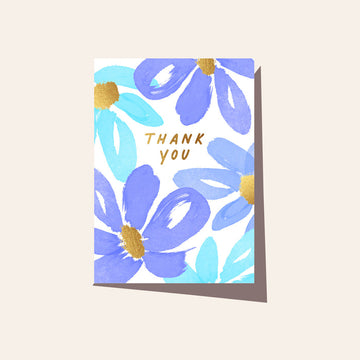 Thank you Brushy Seaflower Card