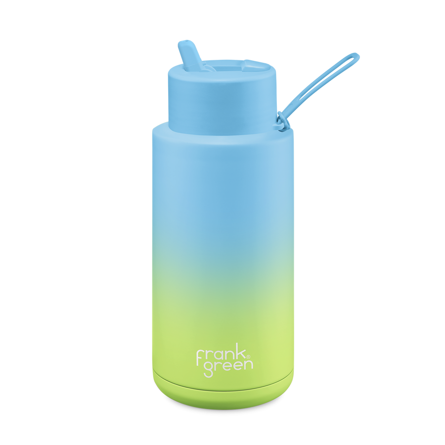 Frank Green Reusable Bottle - Gradient Sky Blue / Pistachio Green - 1L