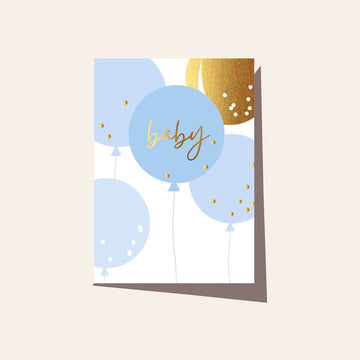 Baby Balloon Blue Card