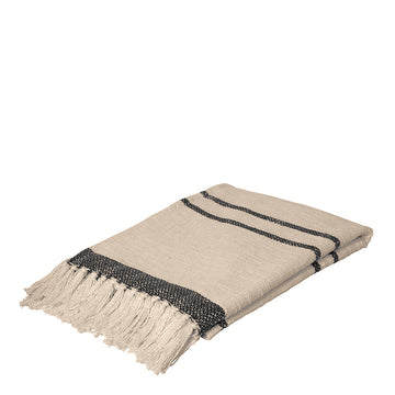Cassidy Throw  Sandstone & Black
