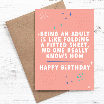 Happy Birthday Fitted Sheet Card