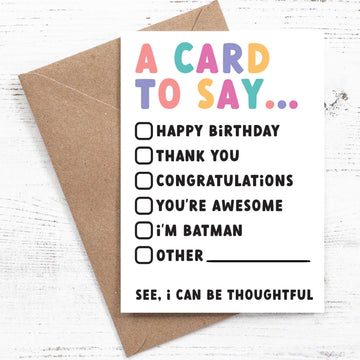 A Card to Say... Card
