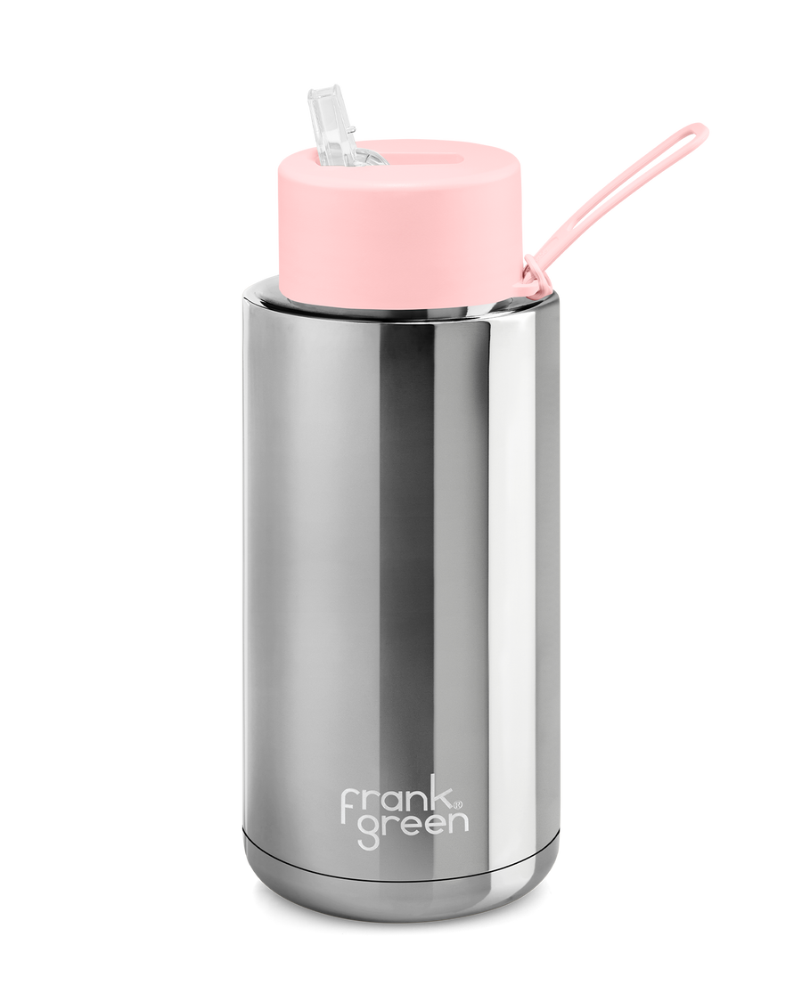 Frank Green Reusable Bottle - Silver Blushed - 1L