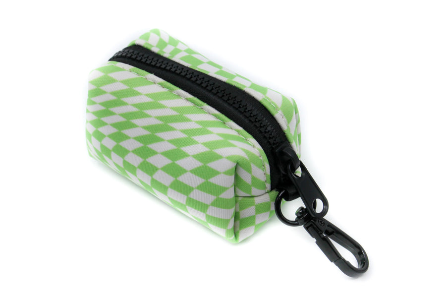Lime Check Poo Bag Holder