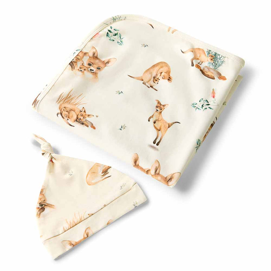 Baby Jersey Wrap & Beanie Set - Kanga