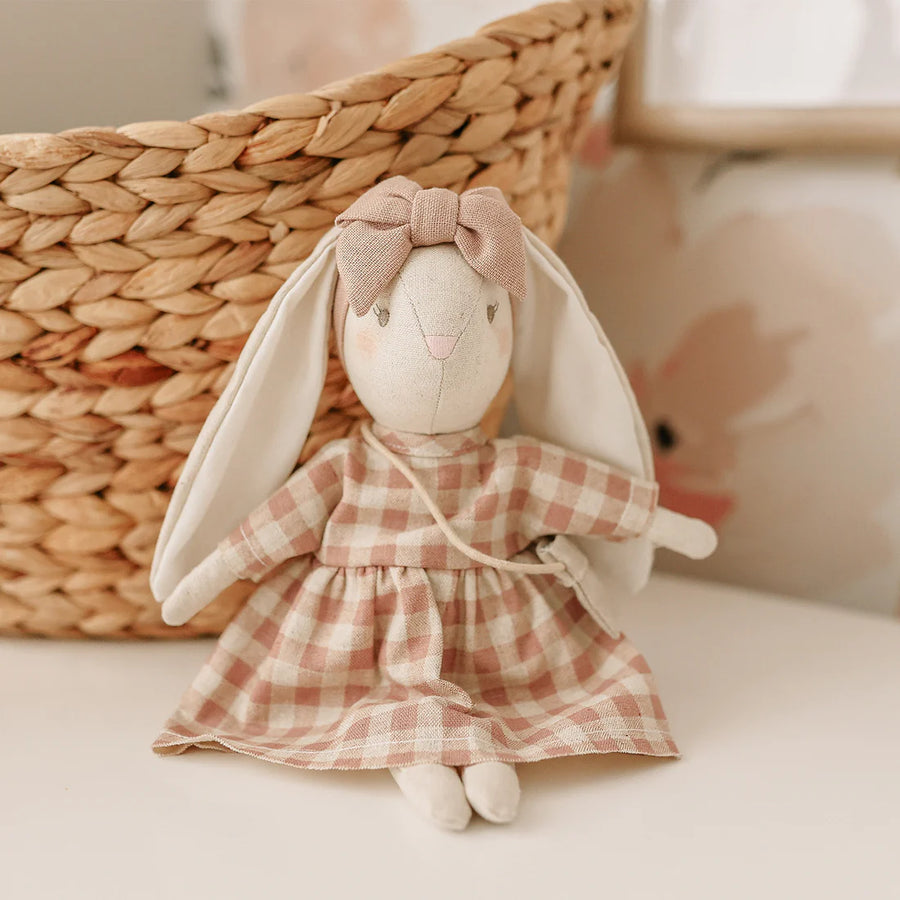 Mini Sofia Bunny - Rose Check 27cm