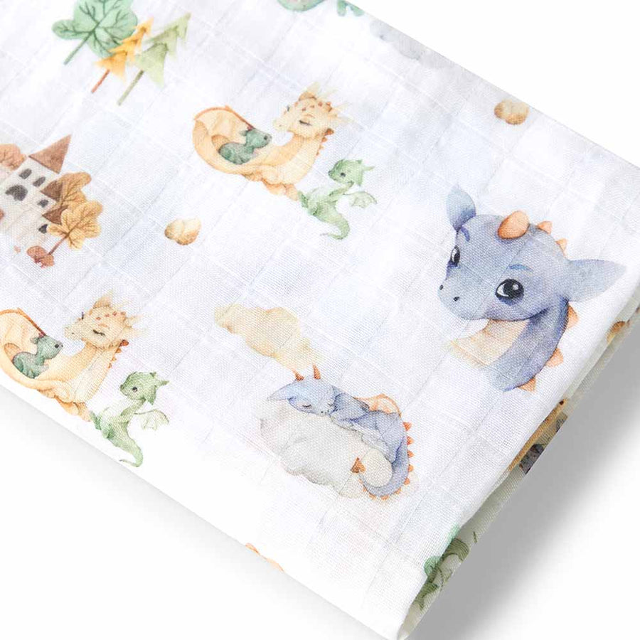 Organic Muslin Wrap - Dragon