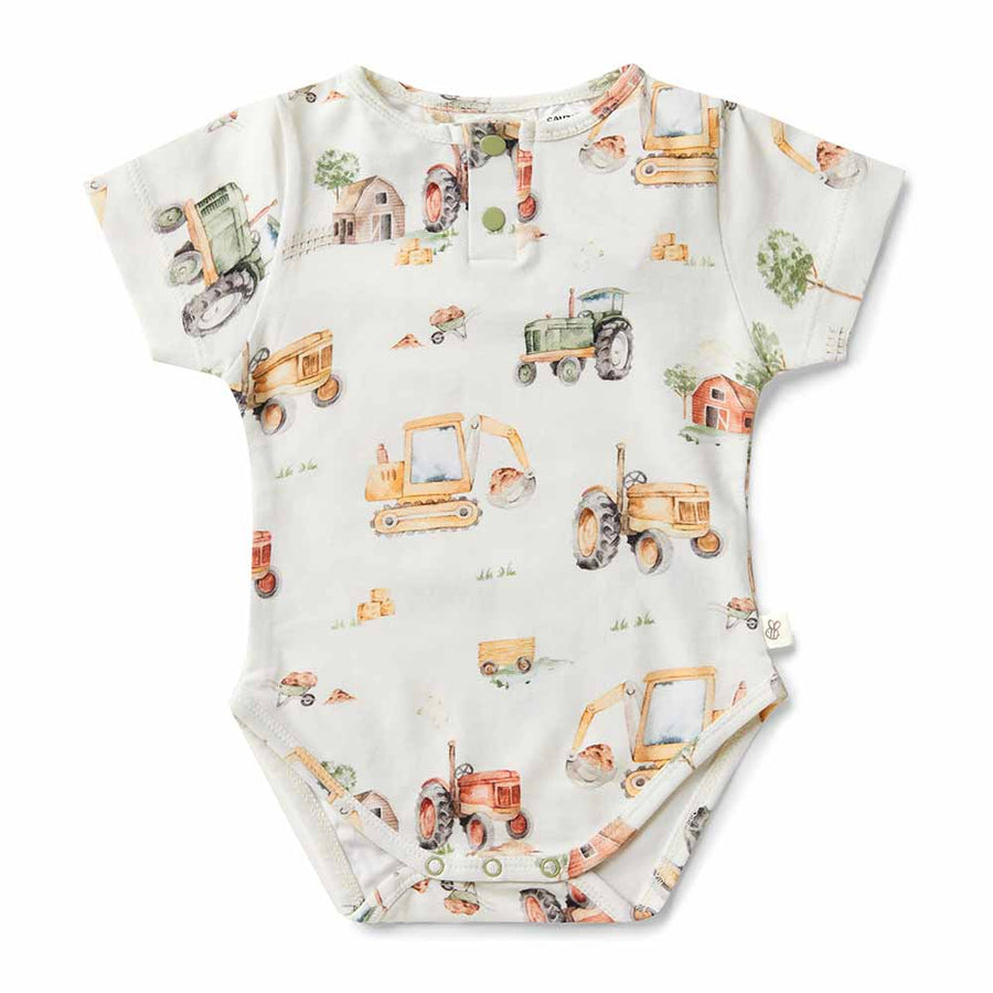 Diggers & Tractors Short Sleeve Bodysuit