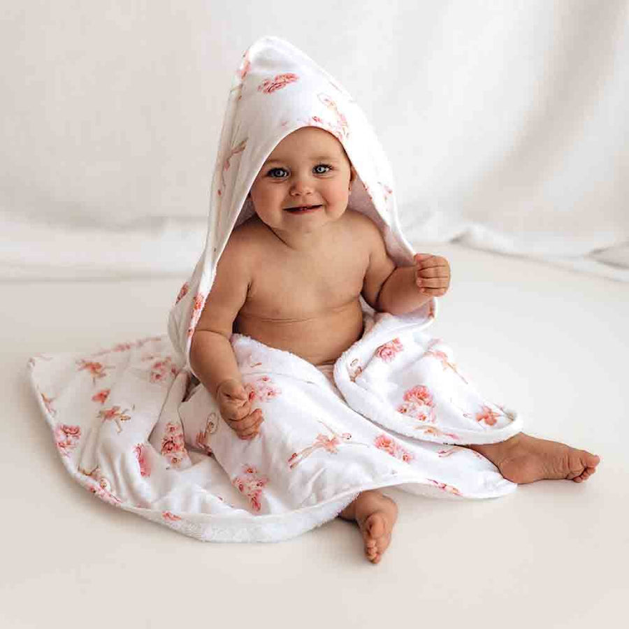 Ballerina Organic Hooded Baby Towel