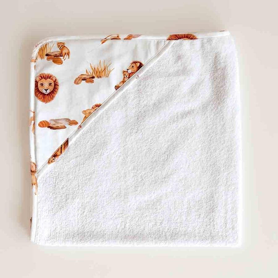 Lion Organic Hooded Baby Towel