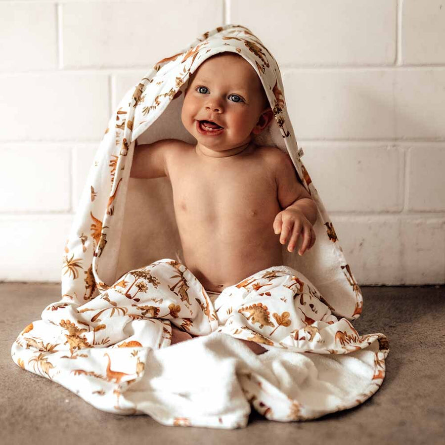 Dino Organic Hooded Baby Towel