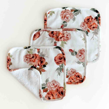 Rosebud Organic Wash Cloths - 3 Pack