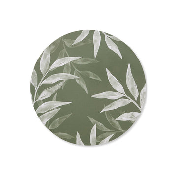 Woodlands Green Round Placemat S/4