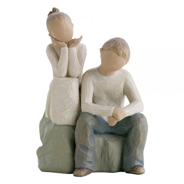 Brother and Sister Figurine