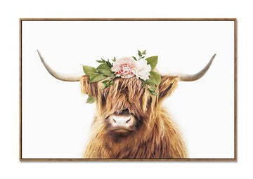 Highland Bull Flower Garland 100x80cm - Pick up only