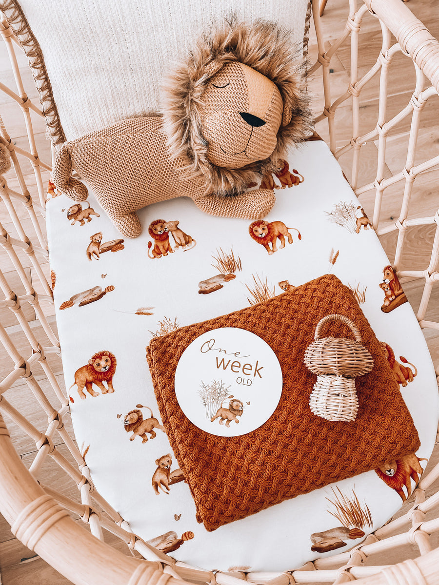 Lion - Bassinet Sheet / Change Pad Cover