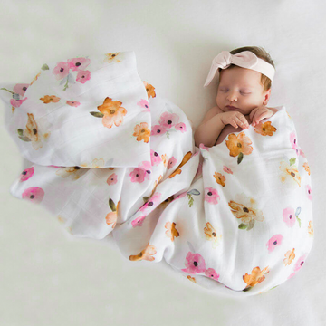 Organic Muslin Wrap - Poppy