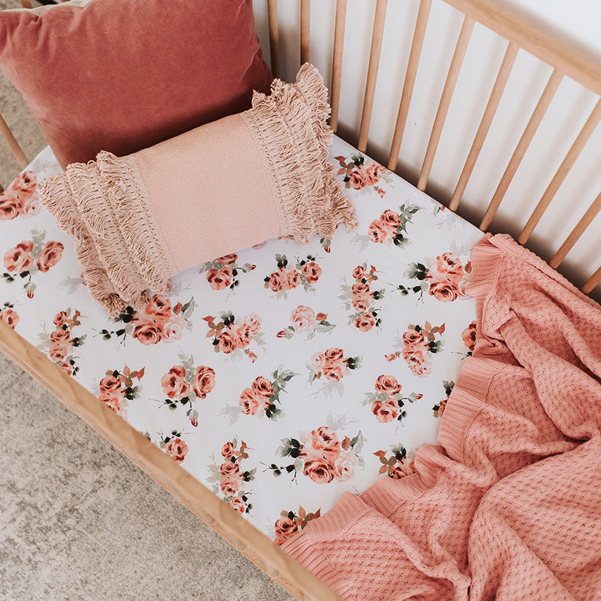 Rosebud Fitted Cot Sheet