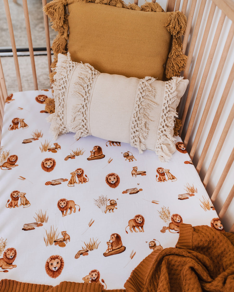 Lion Fitted Cot Sheet