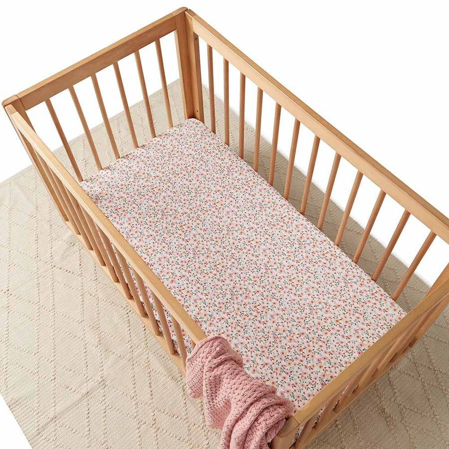 Spring Floral Fitted Cot Sheet