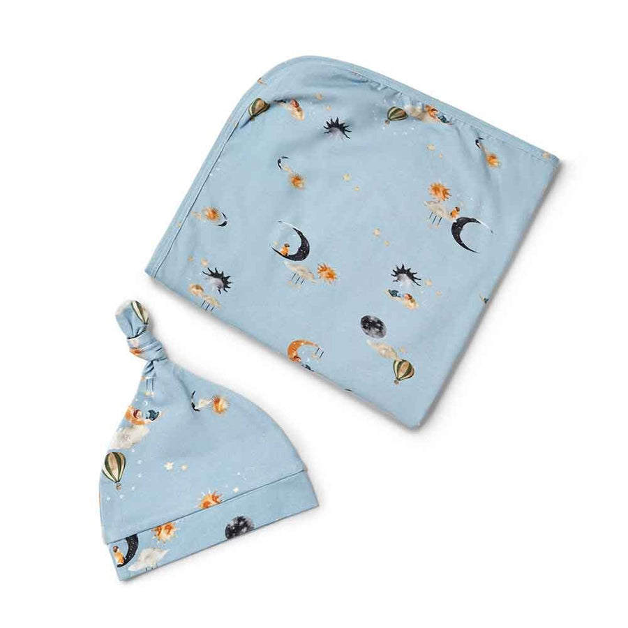 Baby Jersey Wrap and Beanie Set - Dream