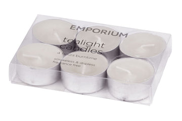 Tealight Candles - White 6 Pack