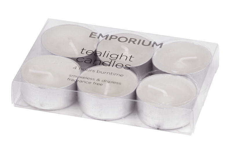 Tealight Candles - White 6 Pack