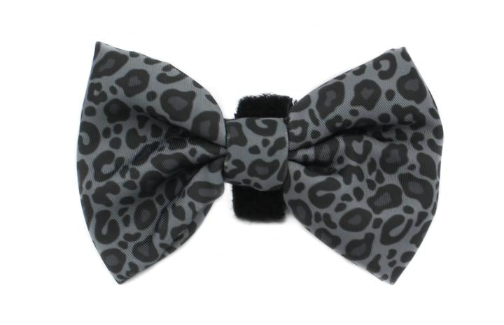 Black & Grey Leopard Bow Tie
