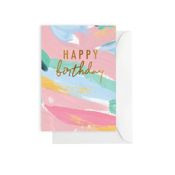 Birthday Brushy Colour Card