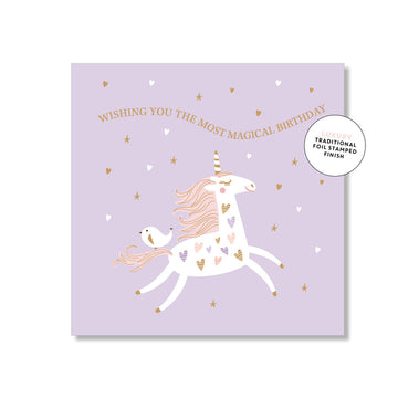 Lavender Unicorn Mini Card
