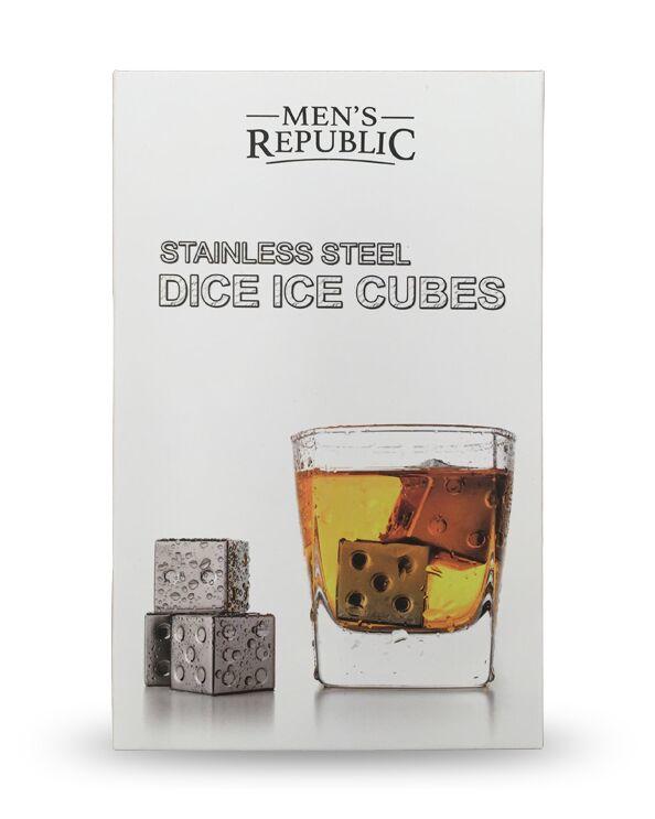 Dice Ice Cubes - 4 Pieces Stainless Steel