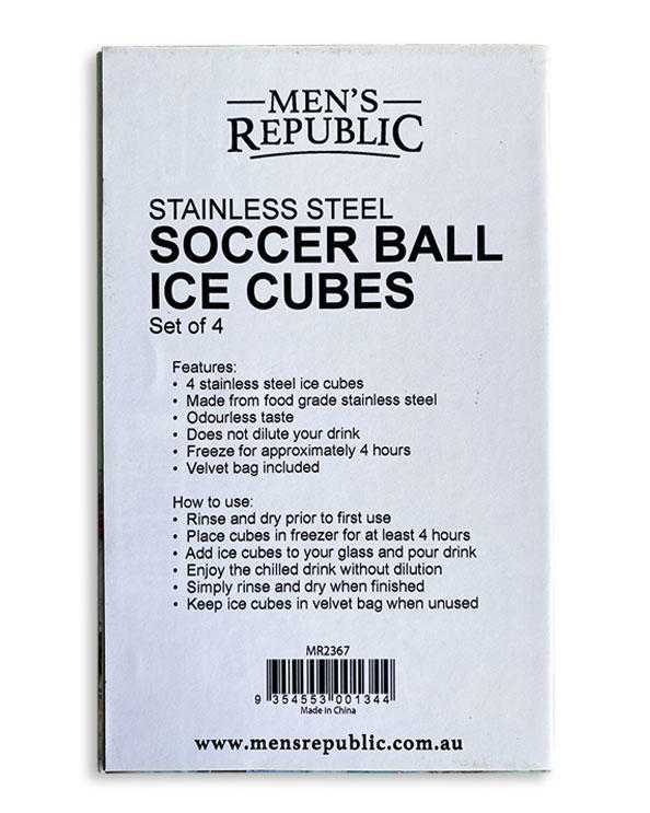Soccer Ball Ice Cubes - 4  Pieces