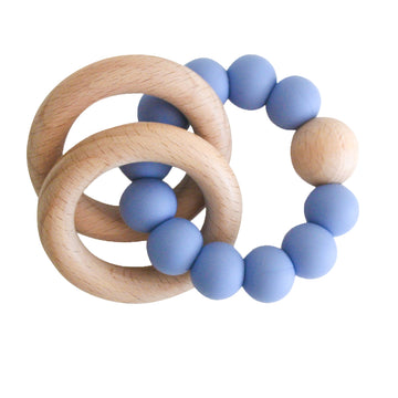 Beechwood Teether Rings Set - Blue