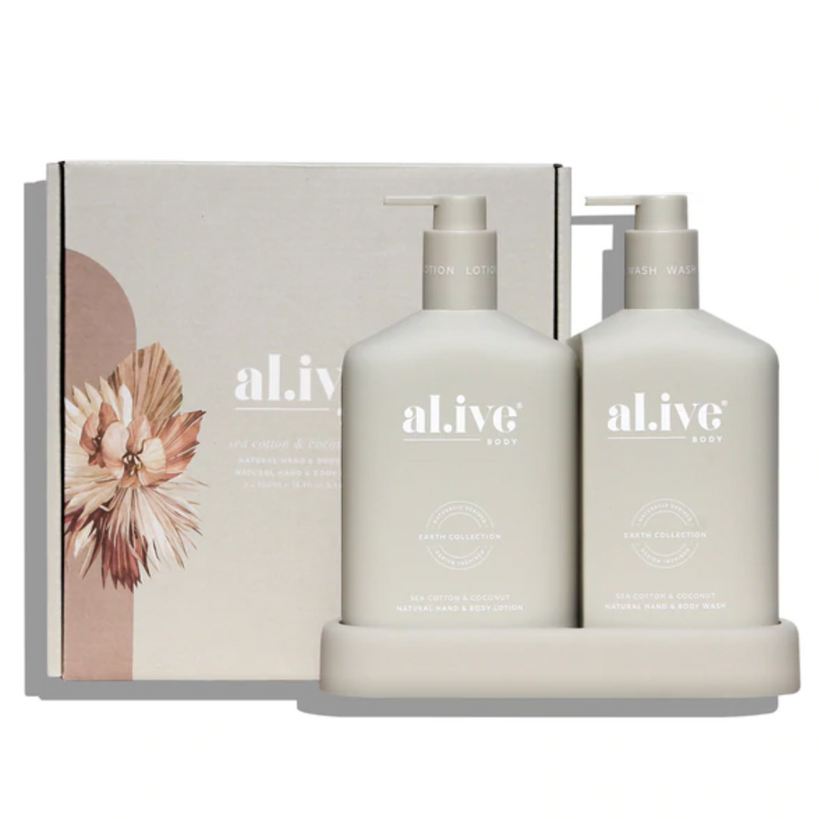 WASH & LOTION DUO + TRAY - SEA COTTON & COCONUT