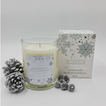 White Christmas Candle