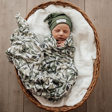 Organic Muslin Wrap - Evergreen