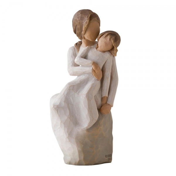 Mother Daughter Figurine Sitting