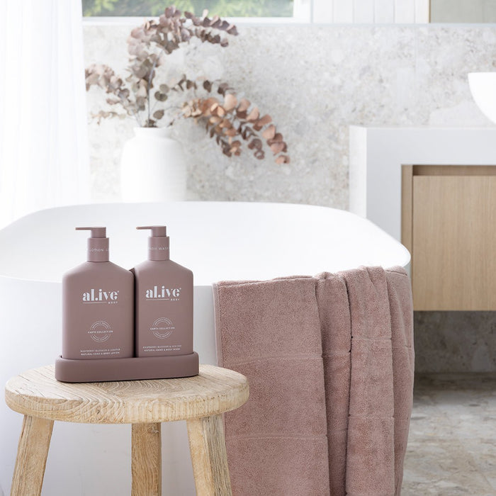 WASH & LOTION DUO + TRAY - RASPBERRY BLOSSOM & JUNIPER